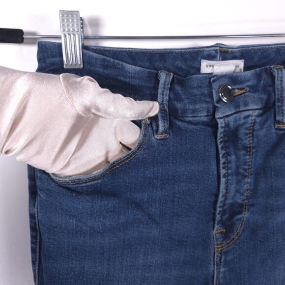 GOOD AMERICAN‎ ORGANIC COTTON/Elastane Skinny Jeans GLDV8737  Blue609 Size 6/28 - Picture 3 of 10